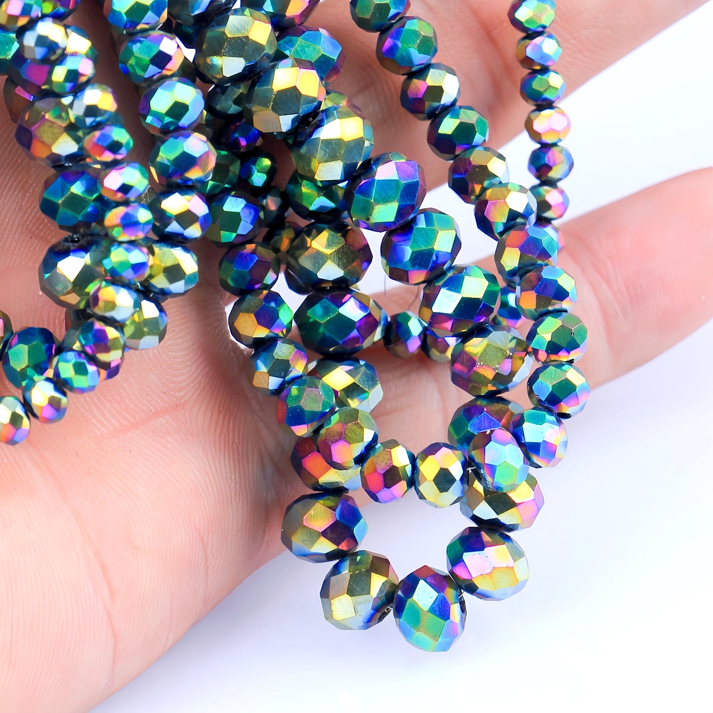 4-8mm crystal flat bead direct sale, wholesale