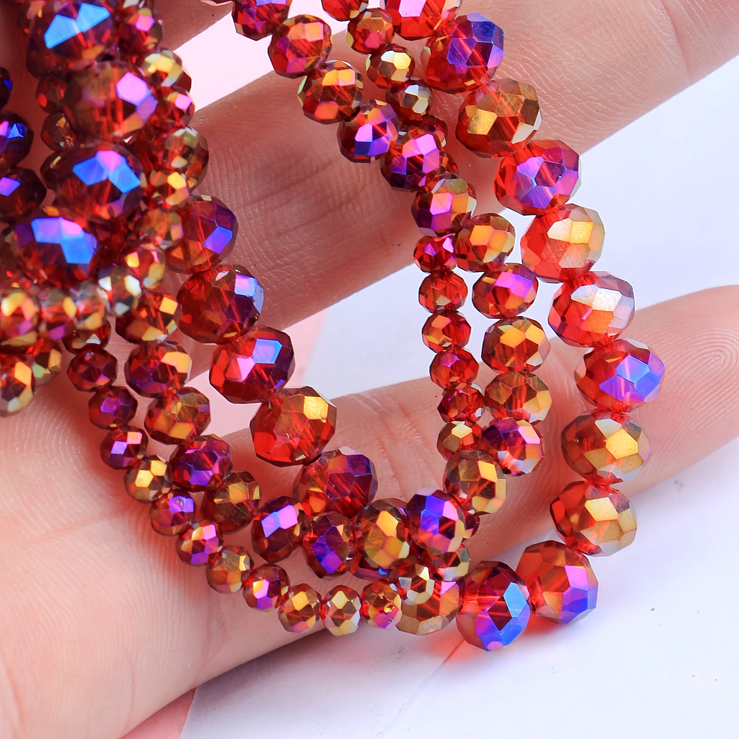 4-8mm crystal flat bead direct sale, wholesale
